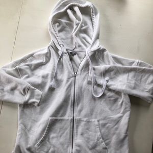 Aerie white zip up hoodie
